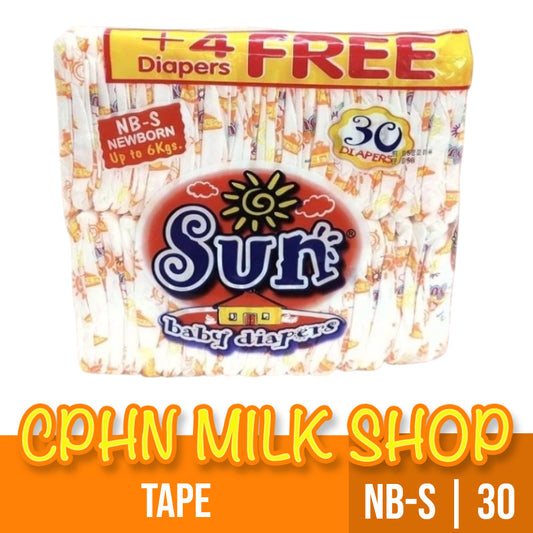 Sun Tape Baby Diapers New Born - Small 30
