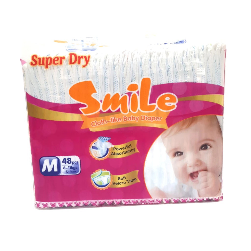 Smile Cloth-like Tape Baby Diapers Medium 48