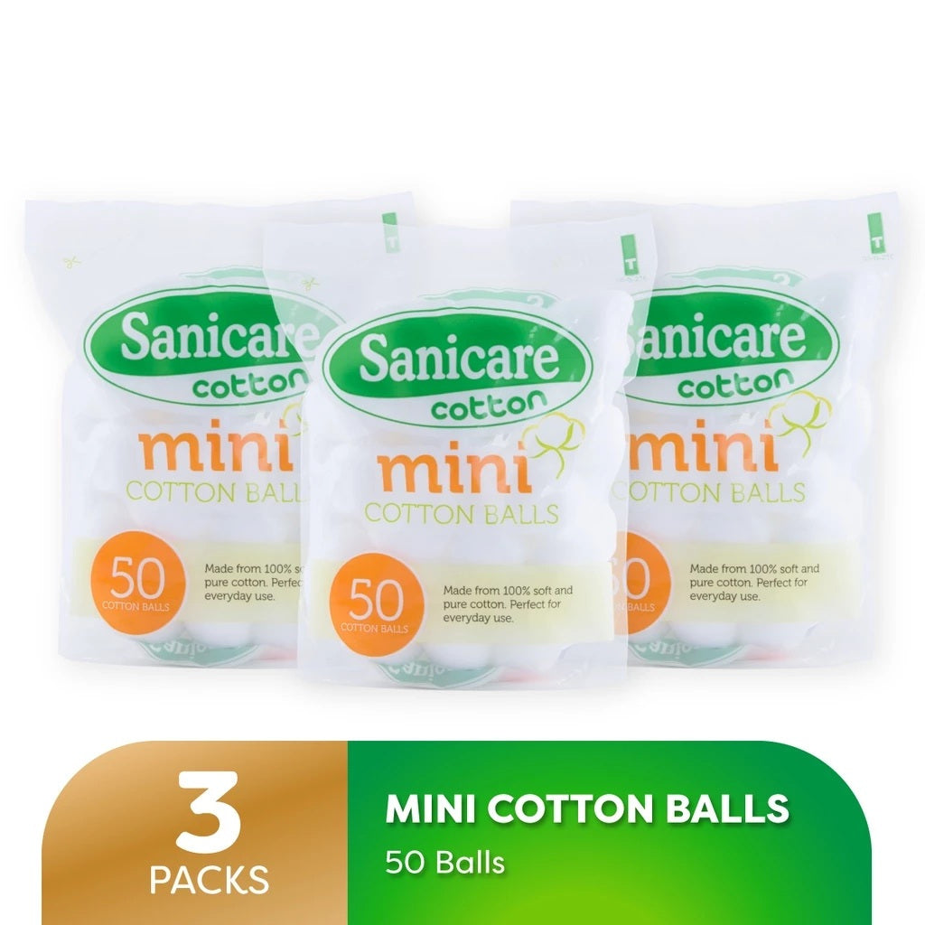 Sanicare Mini Cotton Balls 50 Balls