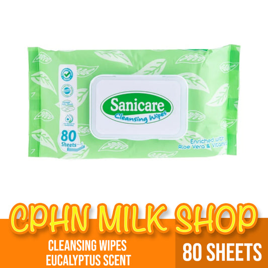Sanicare Cleansing Wipes 80 Sheets - Eucalyptus Scent