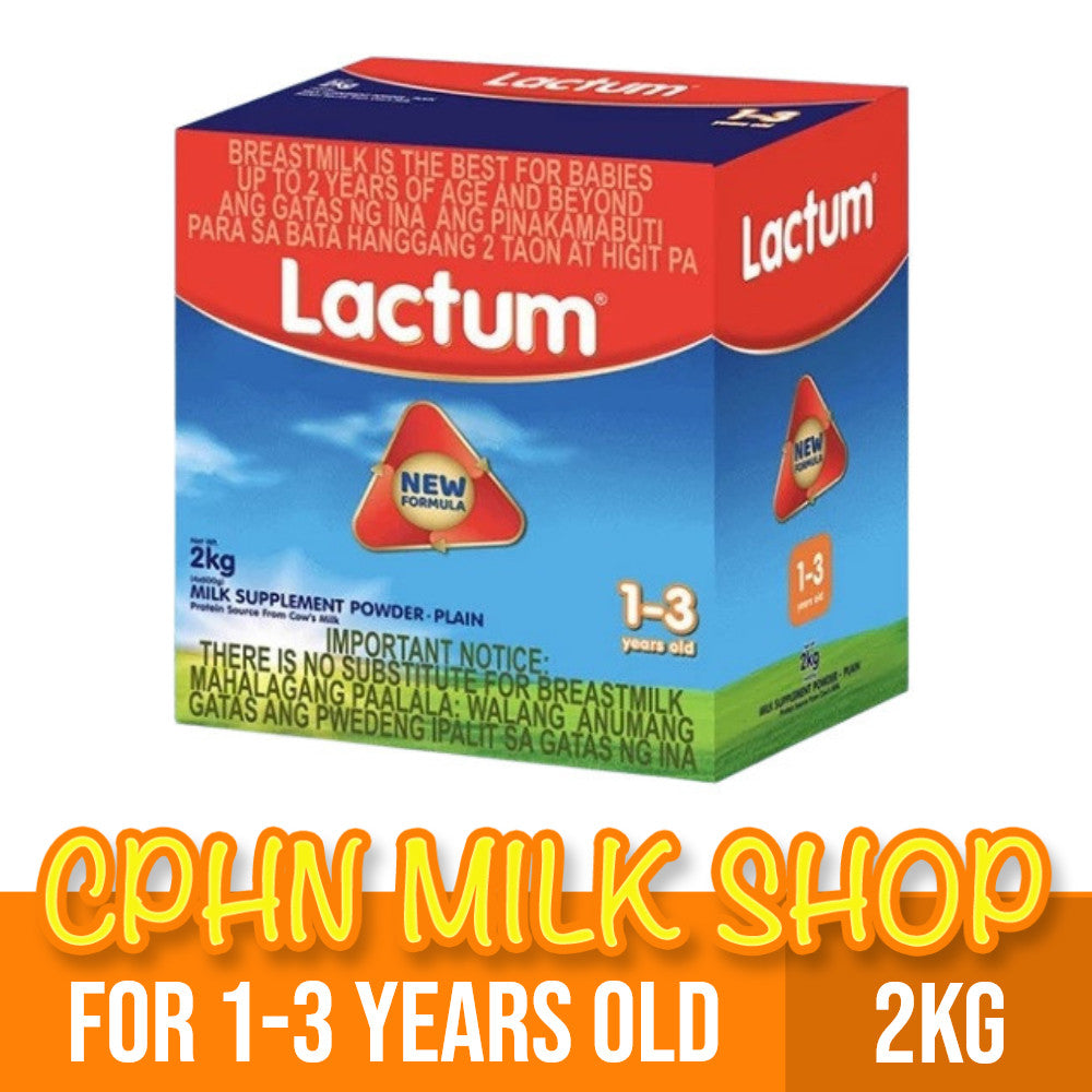 Lactum for 1-3 Years Old 2kg Plain Milk Supplement