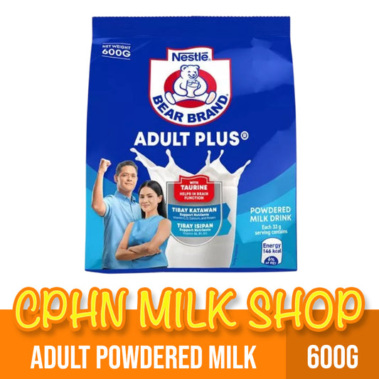 Bear Brand Adult Plus 600g Adult Powdered Milk Drink