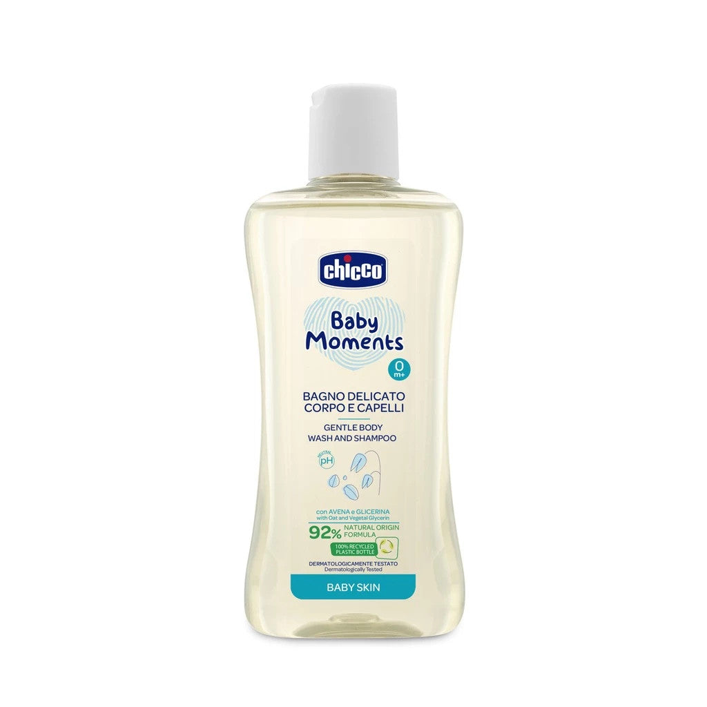 Chicco Baby Moments Gentle Body Wash and Shampoo 200ml