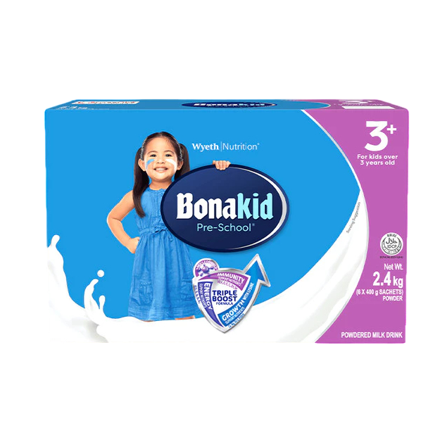 BONAKID PRE-SCHOOL 3+ Powdered Milk Drink for Children Over 3 Years Old 2.4kg