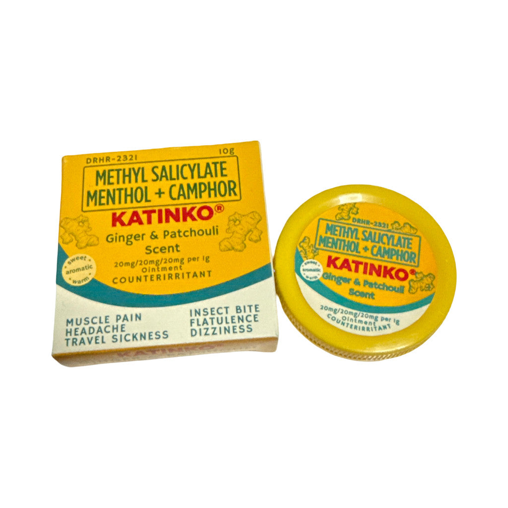 Katinko Ginger & Patchouli Scent 10g - Muscle Pain, Headache, Travel Sickness