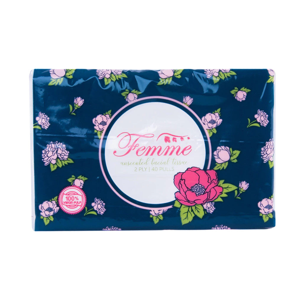 Femme Travel Pack Facial Tissue 50 Pulls 2 Ply (1 PACK)