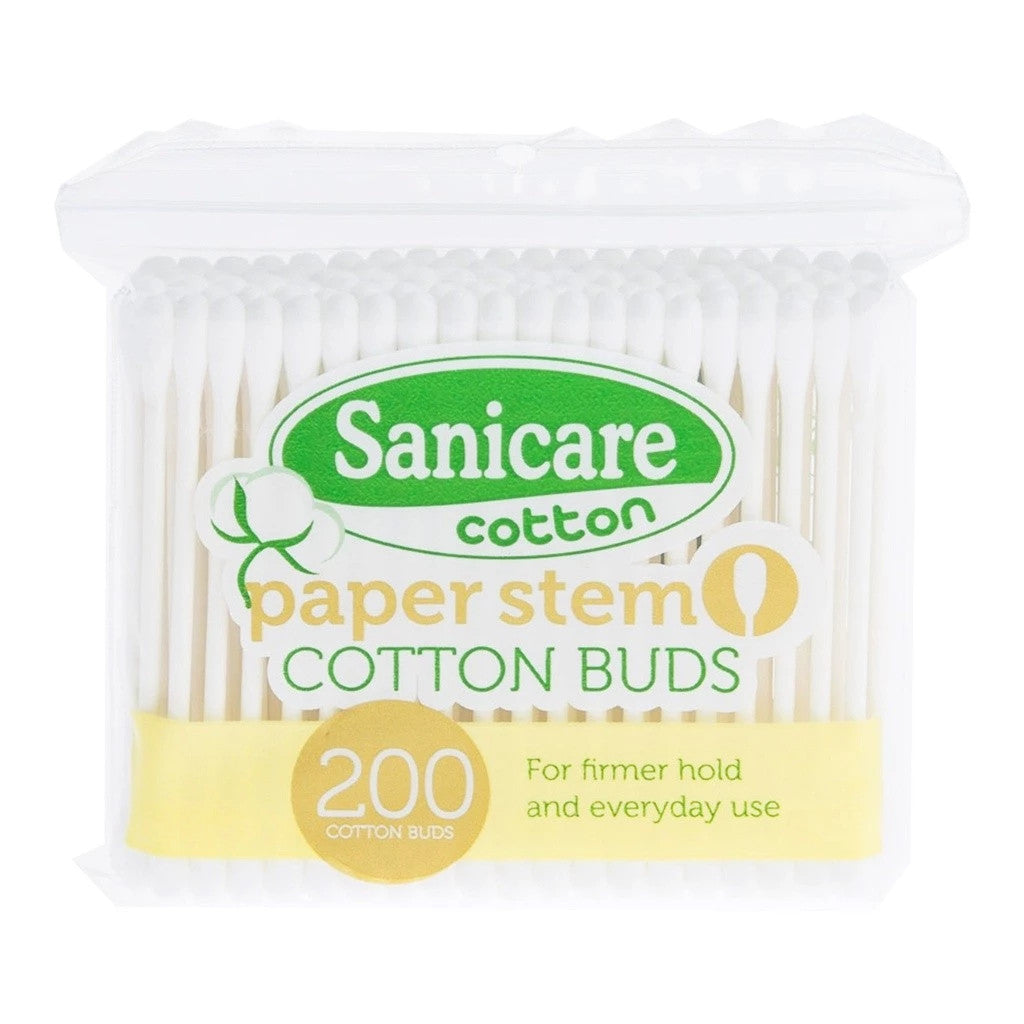 Sanicare Paper Stem Cotton Buds 200 Tips