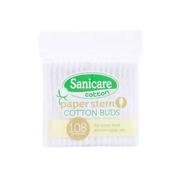 Sanicare Paper Stem Cotton Buds 108 Tips