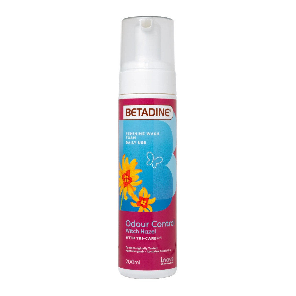BETADINE Feminine Wash Foam Odour Control Witch Hazel 200mL