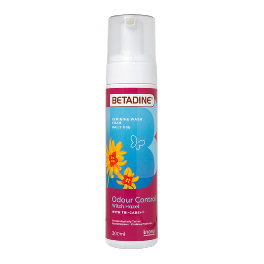 BETADINE Feminine Wash Foam Odour Control Witch Hazel 200mL
