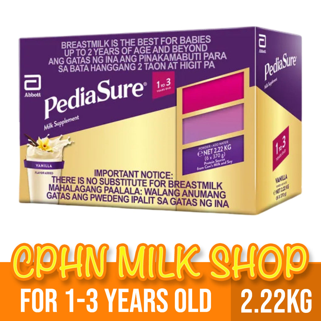 Pediasure Vanilla 2.22kg | 1.6kg | 800g | 370g for 1-3 Years Old (Variation)