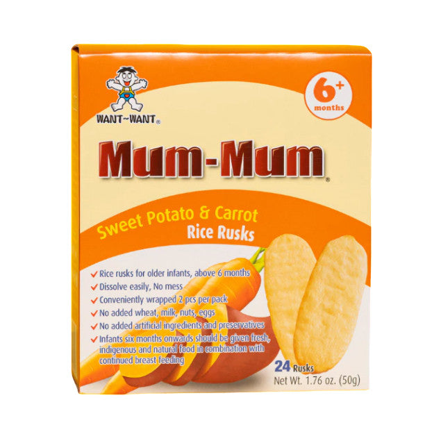 Mum Mum Sweet Potato & Carrot Rice Rusks 50g