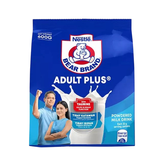 Bear Brand Adult Plus 600g Adult Powdered Milk Drink