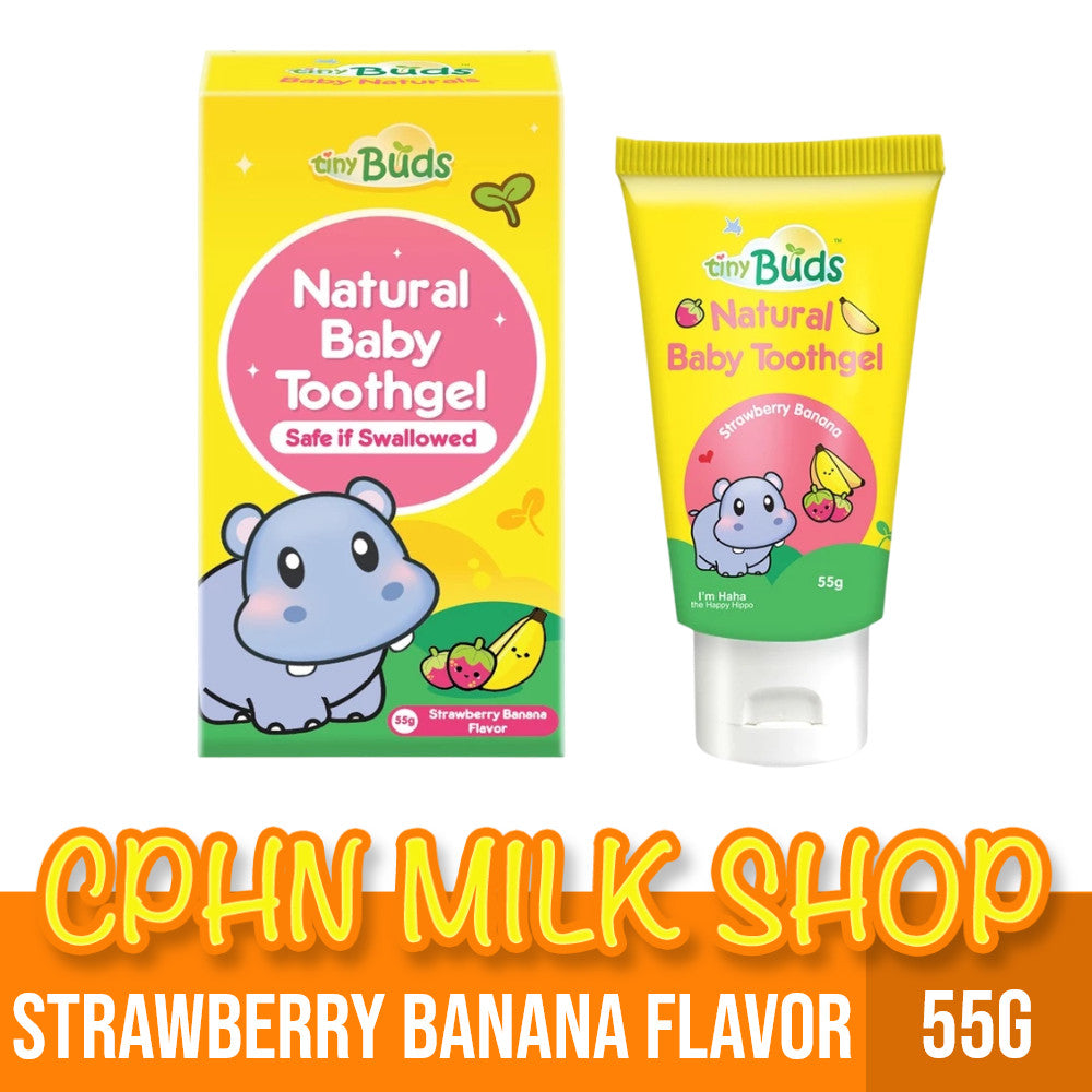 TinyBuds Natural Baby Toothgel Strawberry Banana 55g