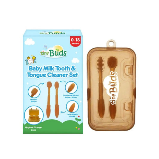 Tiny Buds Baby Milk Tooth & Tongue Cleaner Set