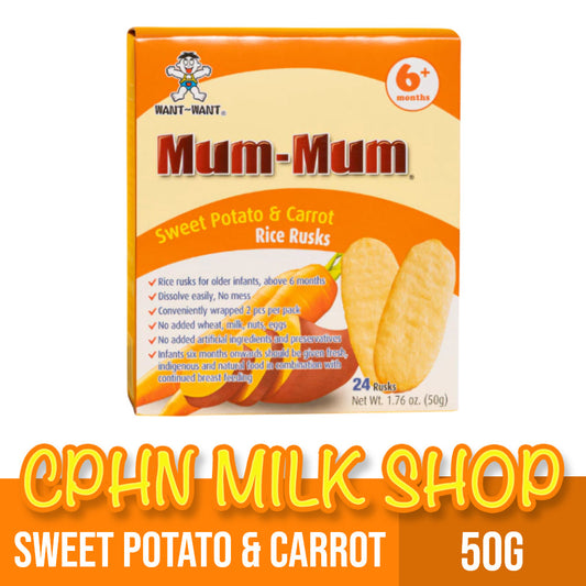Mum Mum Sweet Potato & Carrot Rice Rusks 50g