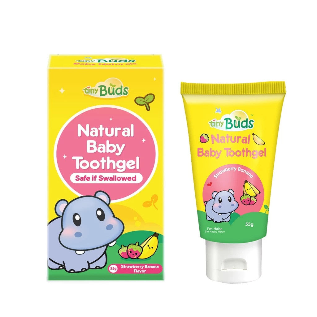 TinyBuds Natural Baby Toothgel Strawberry Banana 55g