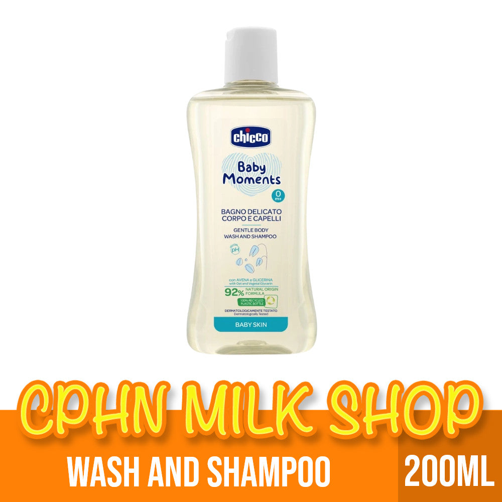 Chicco Baby Moments Gentle Body Wash and Shampoo 200ml