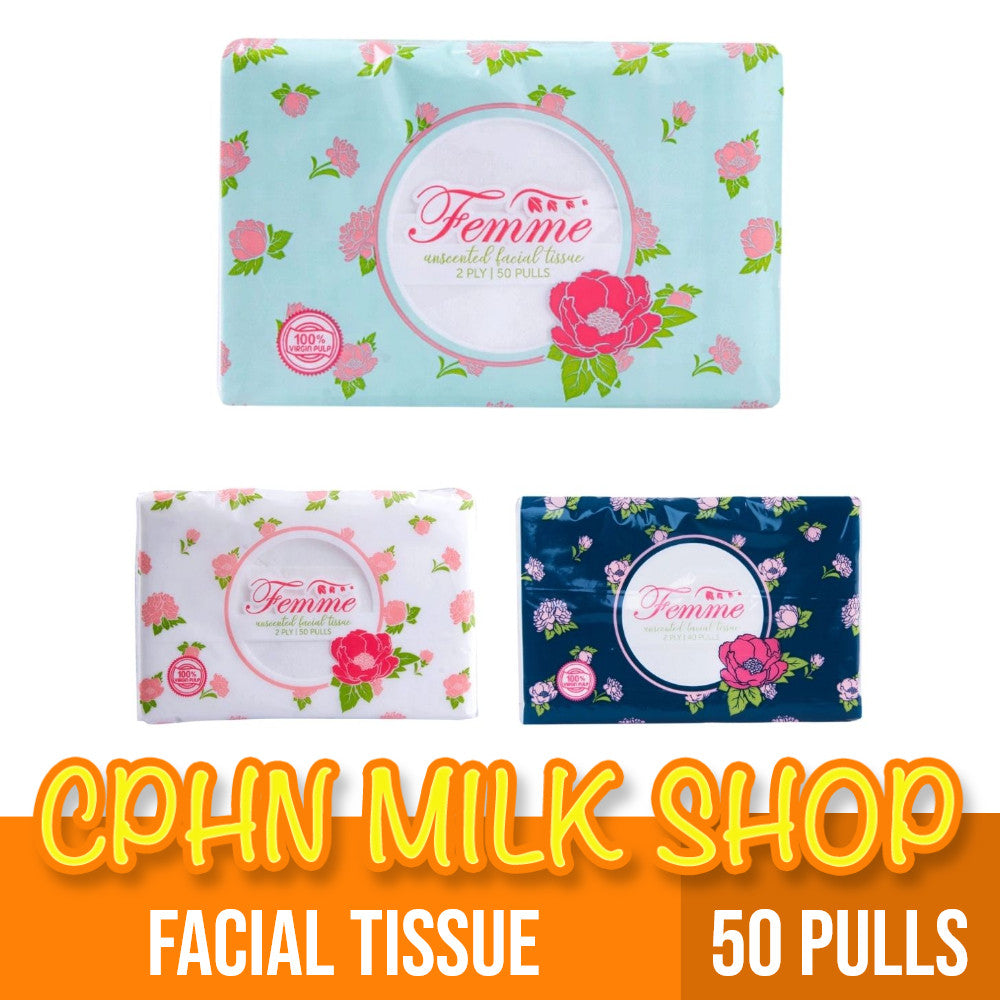 Femme Travel Pack Facial Tissue 50 Pulls 2 Ply (1 PACK)