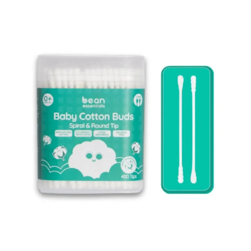 bean Baby Cotton Buds 400 Tips - Spiral & Round Tip