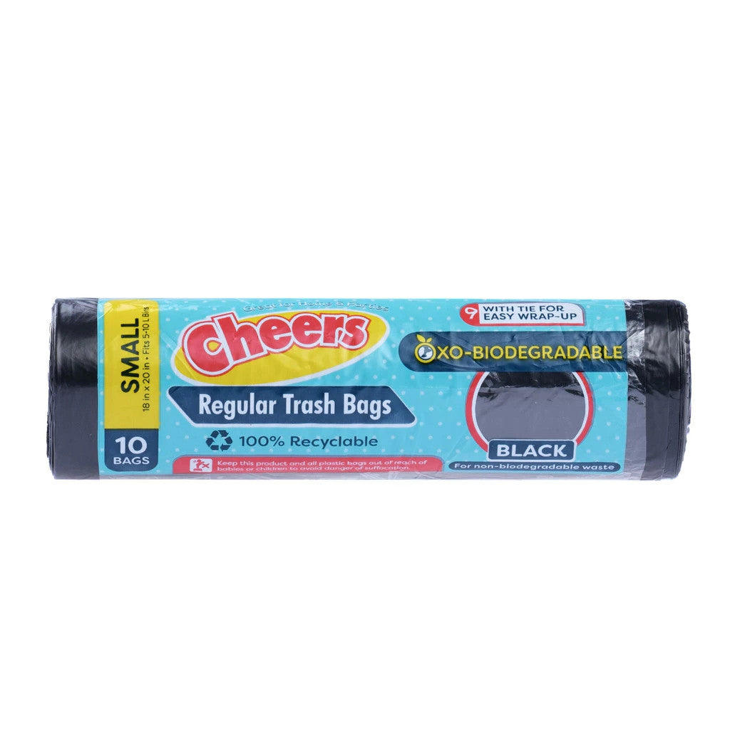Cheers Black Trash Bag Small 10 Bags (1 Pack)