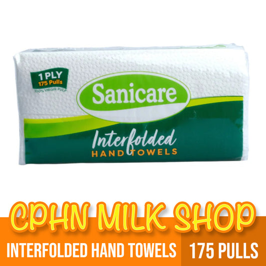 Sanicare Regular Interfolded Paper Towel 175-Pulls 1-Ply