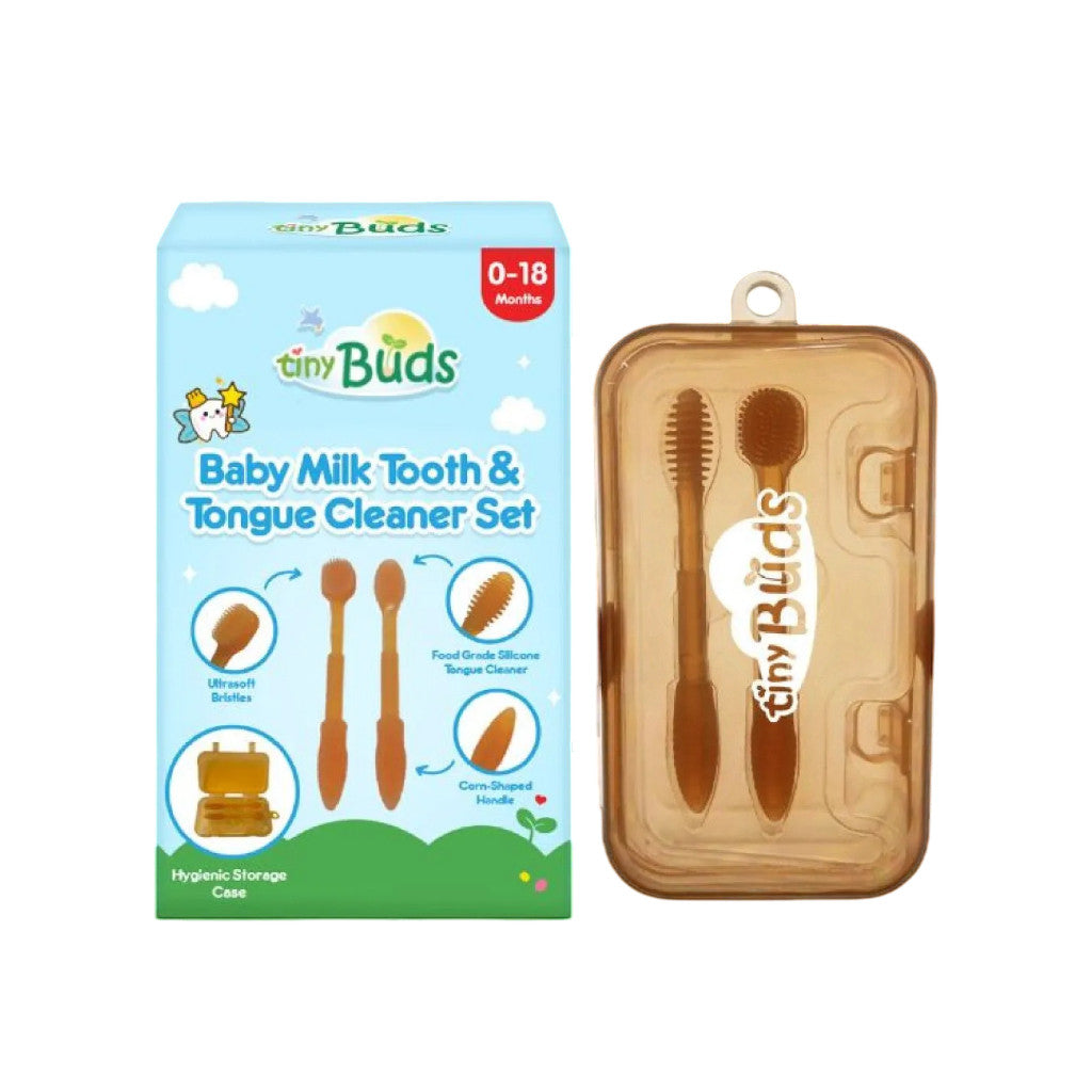 Tiny Buds Baby Milk Tooth & Tongue Cleaner Set
