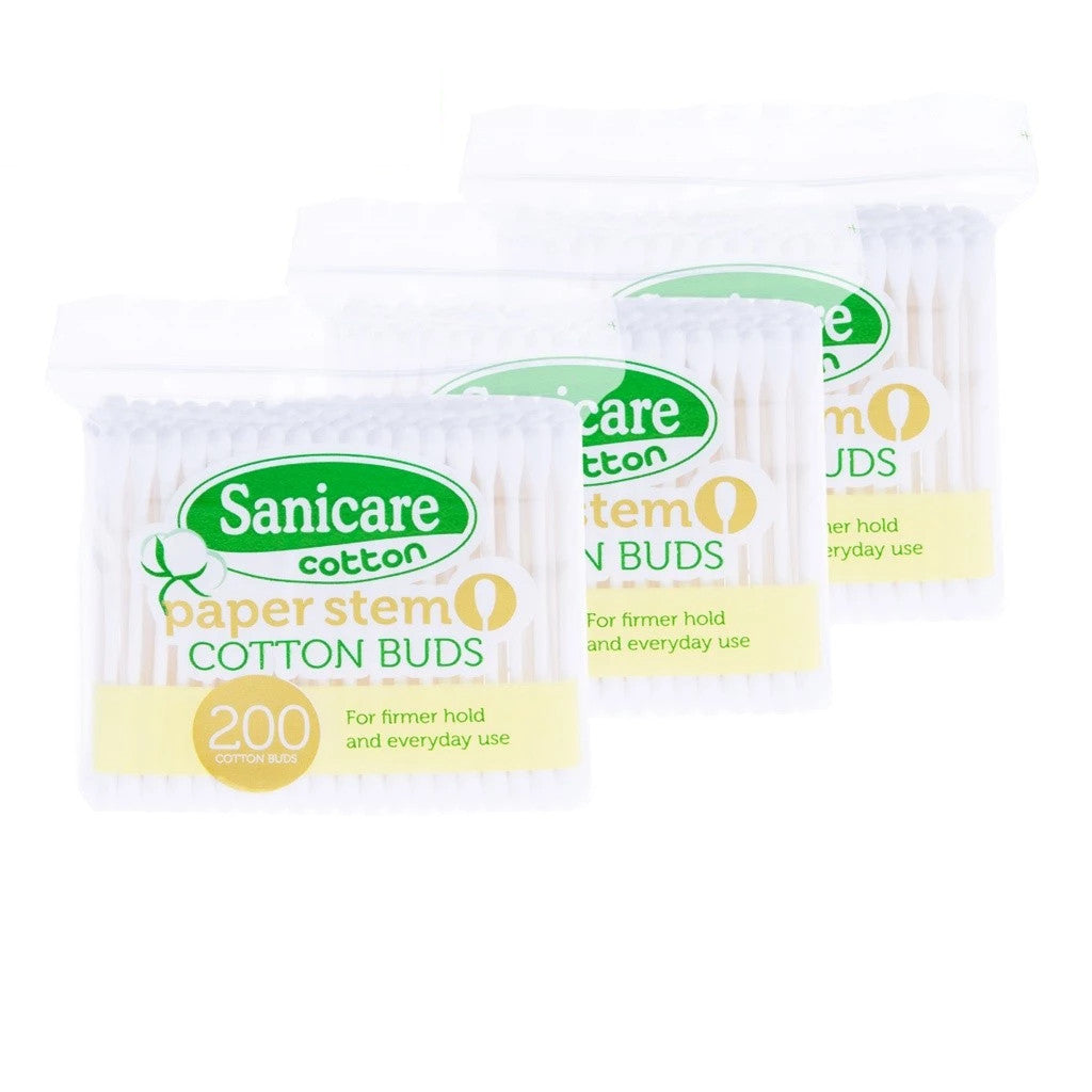 Sanicare Paper Stem Cotton Buds 200 Tips