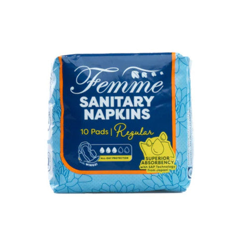 Femme Sanitary Napkins Regular 10 Pads