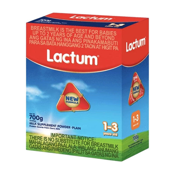 Lactum for 1-3 Years Old 700g Plain Milk Supplement Powder