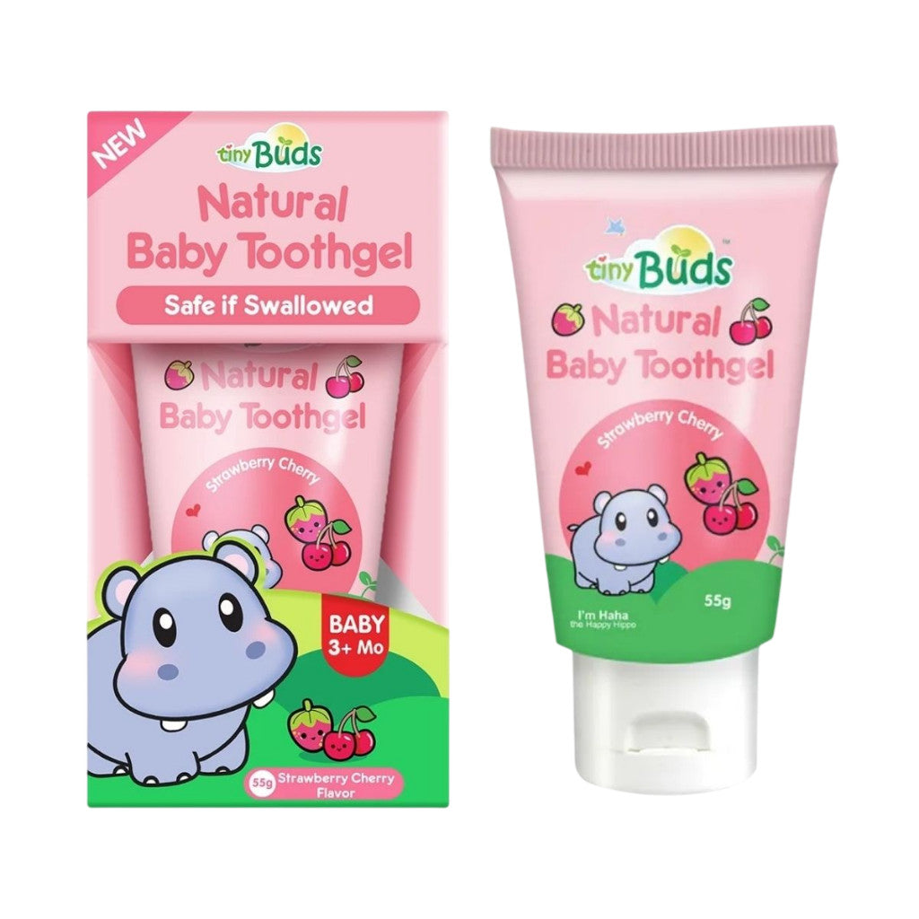TinyBuds Natural Baby Toothgel Strawberry Cherry 55g