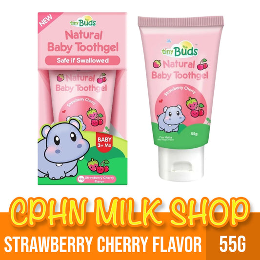 TinyBuds Natural Baby Toothgel Strawberry Cherry 55g