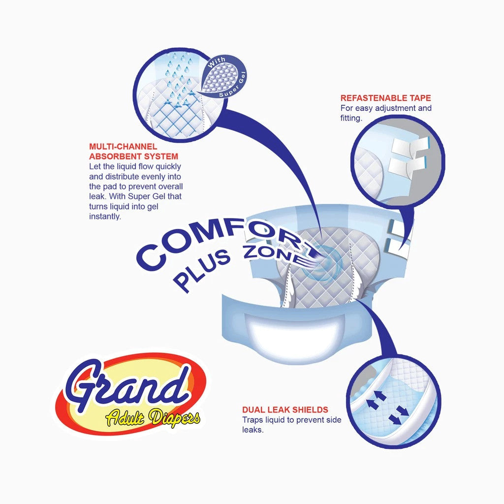 Grand Adult Diapers Medium 10
