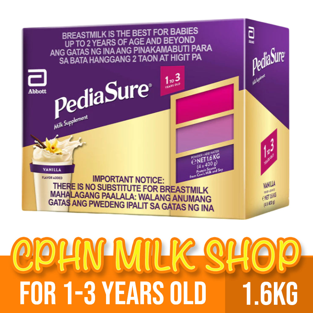Pediasure Vanilla 2.22kg | 1.6kg | 800g | 370g for 1-3 Years Old (Variation)
