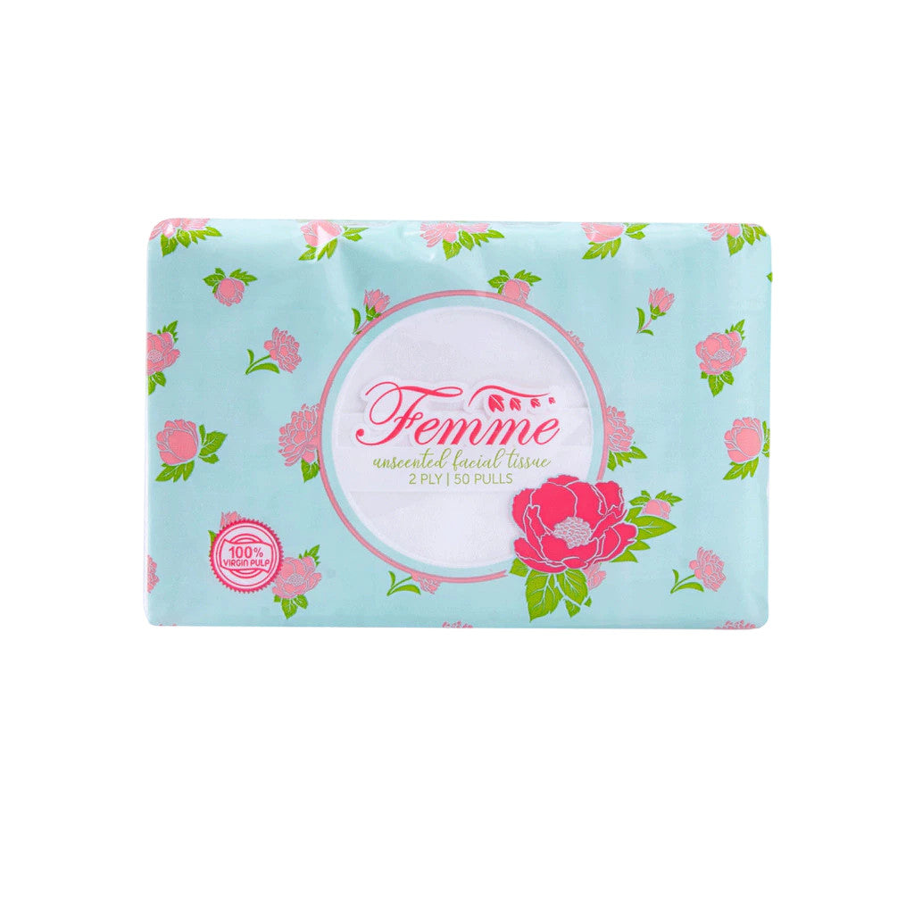 Femme Travel Pack Facial Tissue 50 Pulls 2 Ply (1 PACK)