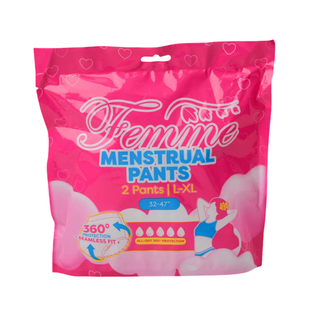 Femme Menstrual Pants – Large-XL 2 Pcs/Pack