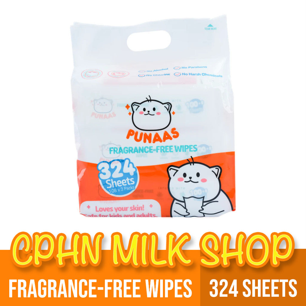 Punaas Fragrance - Free Wipes 108's Pack of 3