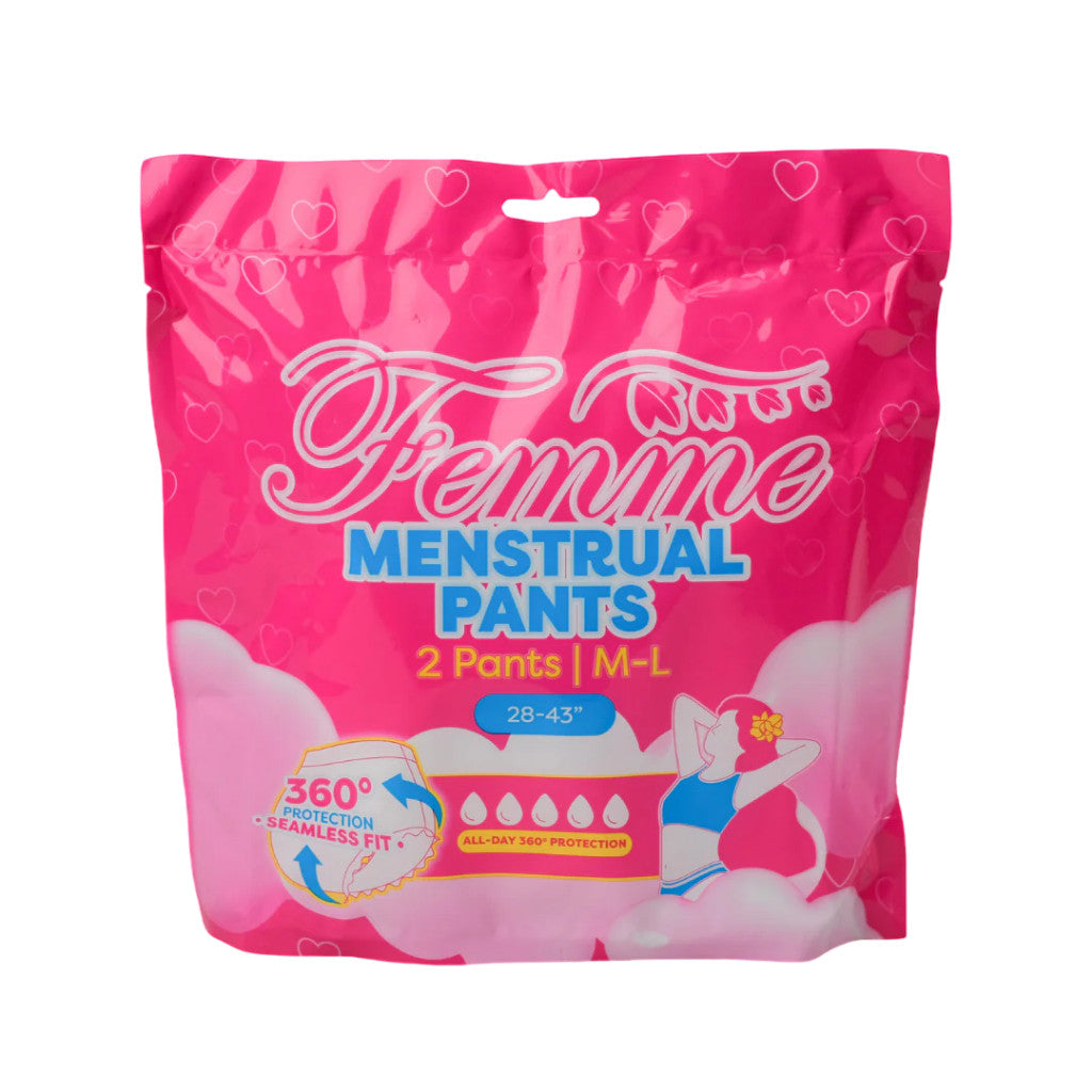 Femme Menstrual Pants – Medium-Large 2 Pcs/Pack