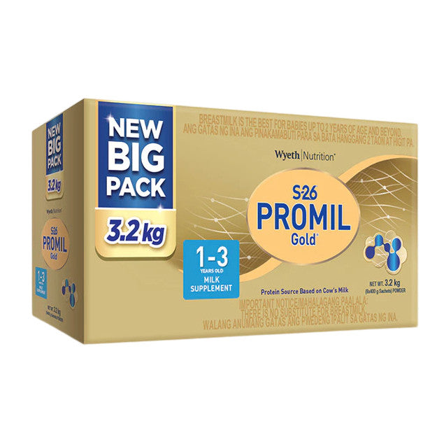 S-26® PROMIL GOLD® THREE 3.2kg for 1-3 Years Old Milk Supplement