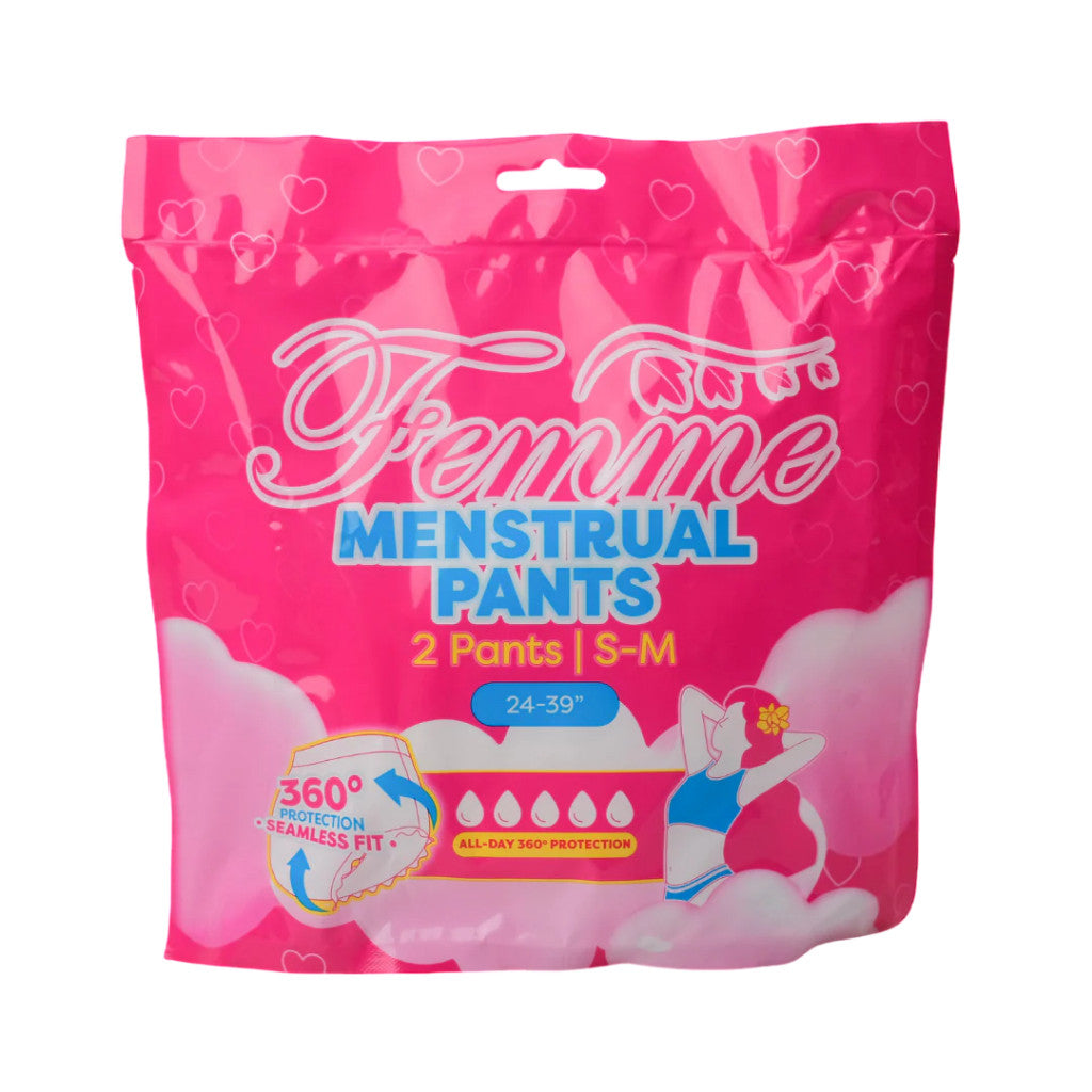 Femme Menstrual Pants - Small-Medium 2Pcs/Pack
