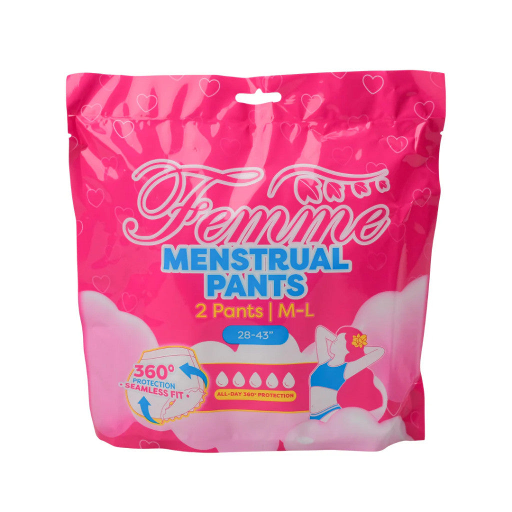Femme Menstrual Pants – Medium-Large 2 Pcs/Pack