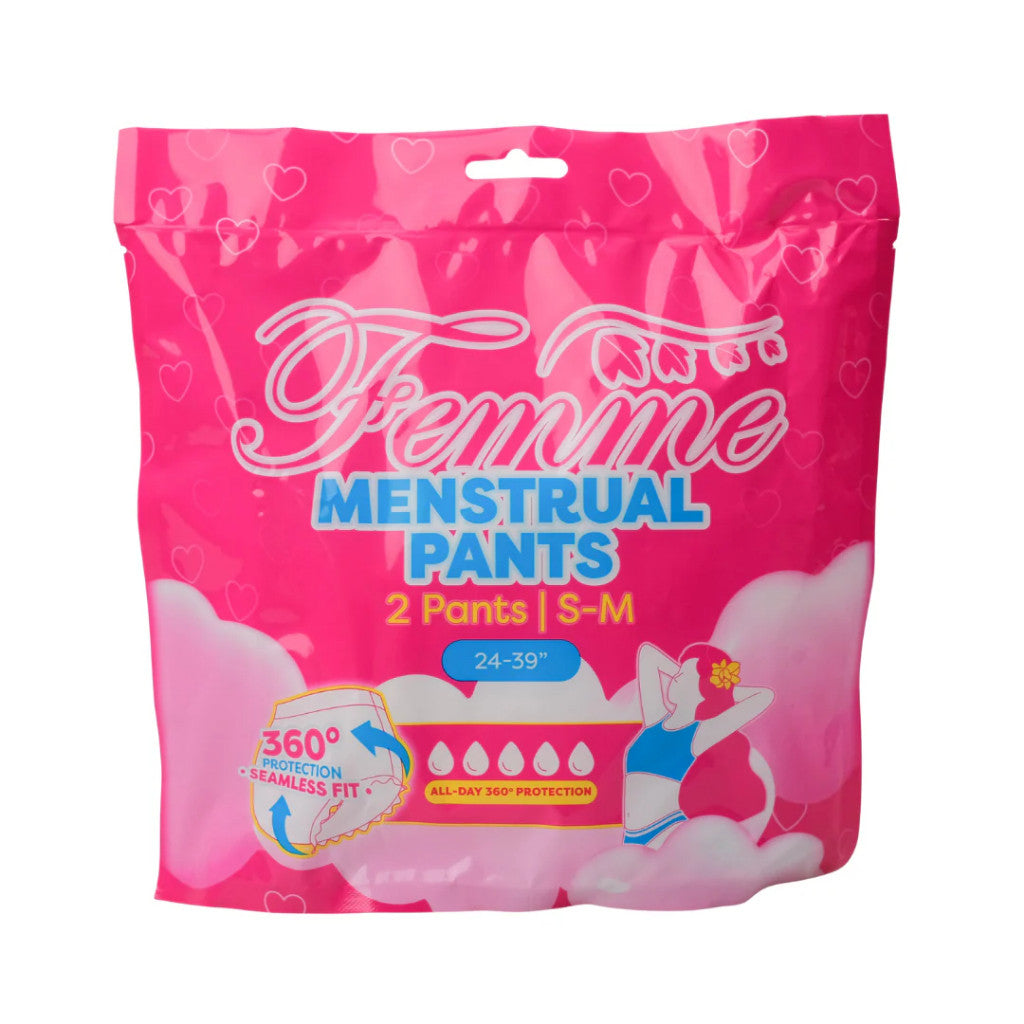 Femme Menstrual Pants - Small-Medium 2Pcs/Pack