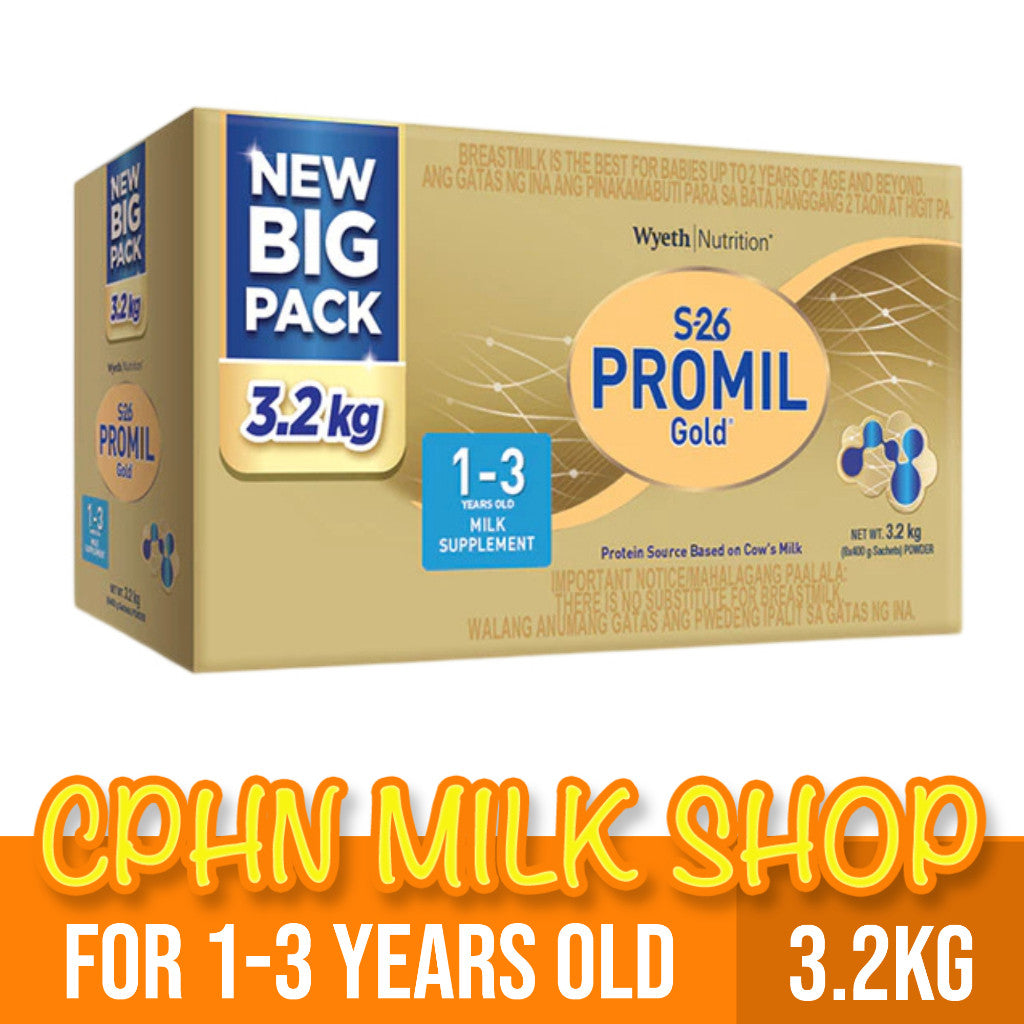 S-26® PROMIL GOLD® THREE 3.2kg for 1-3 Years Old Milk Supplement