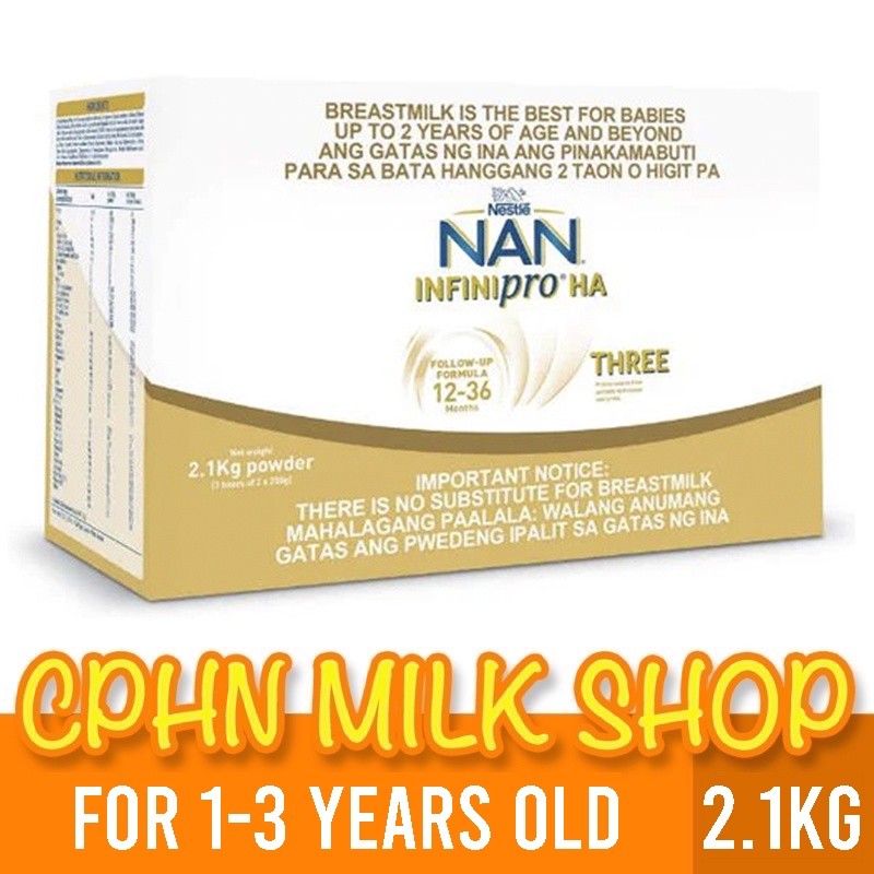NAN INFINIPRO HA Three 2.4kg for 1-3 Years Old Milk Supplement