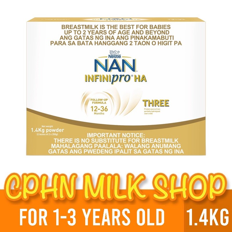 NAN InfiniPro HA Three 1.2kg for 1-3 Years Old Milk Supplement