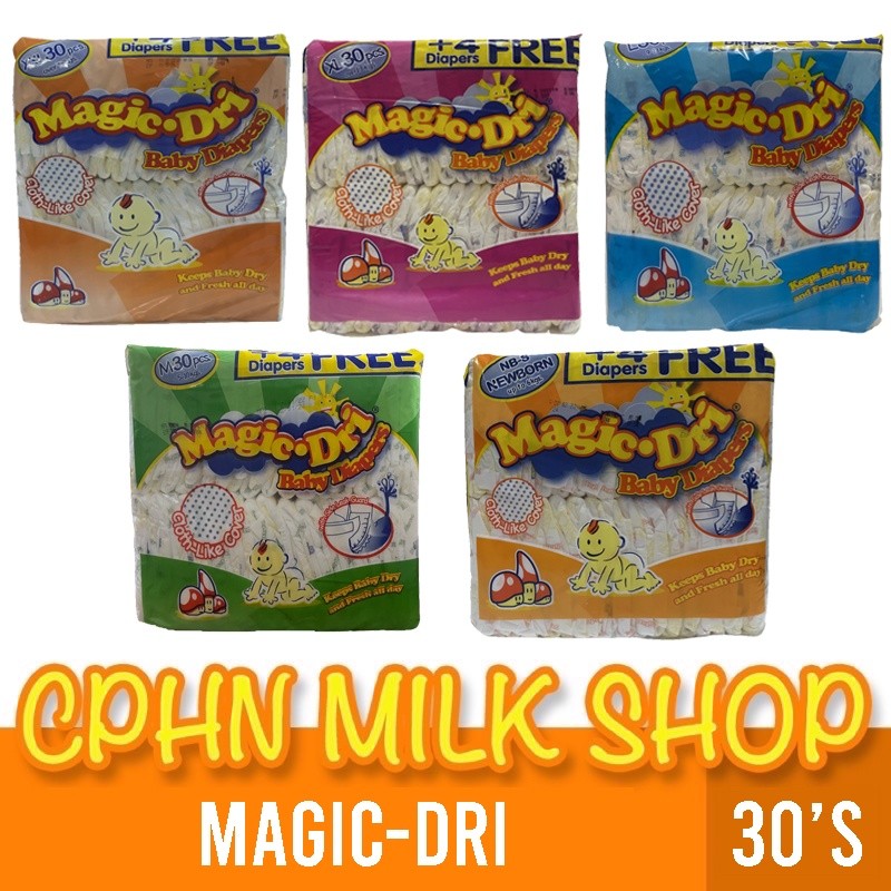Magic Dri 30's (Variations) XXL | XL | L | M | NB-S Tape Baby Diaper
