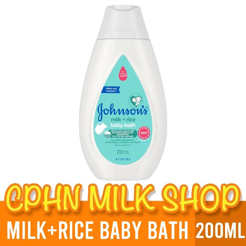 Johnson's Milk+Rice Baby Bath 200ml